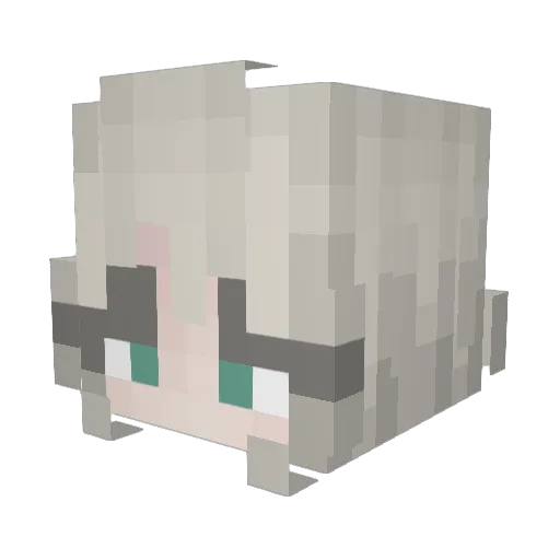 Bloomum Minecraft avatar head, 3D render