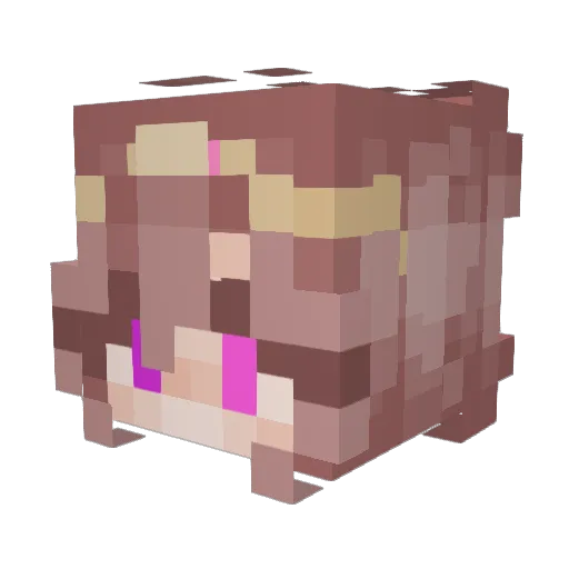 Bloondii_ Minecraft avatar head, 3D render