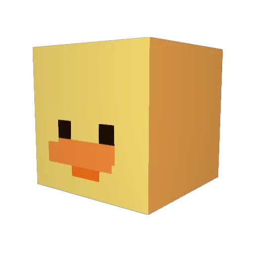 Bloons_ Minecraft avatar head, 3D render