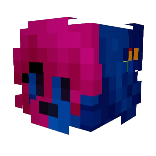 Bloonskiller Minecraft avatar head, 3D render