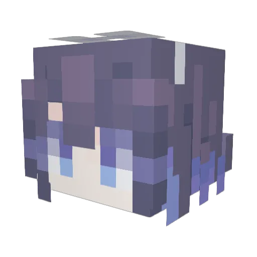 Blooomoo Minecraft avatar head, 3D render