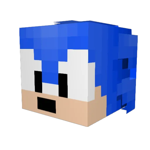 Blooooooooood Minecraft avatar head, 3D render