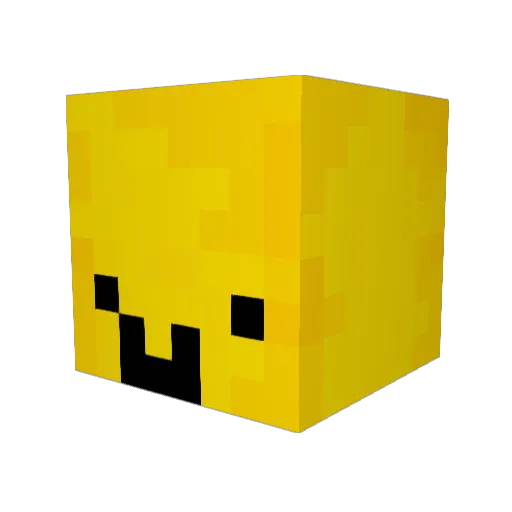 Bloooxer Minecraft avatar head, 3D render