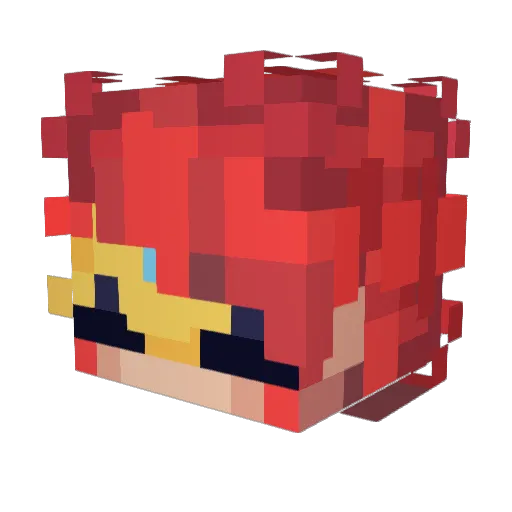 BloopTheBat Minecraft avatar head, 3D render