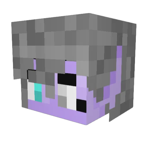Bloop_Rex Minecraft avatar head, 3D render
