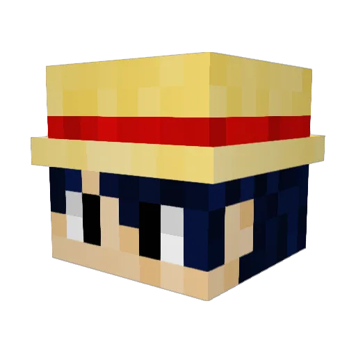 Bloop_fragment Minecraft avatar head, 3D render