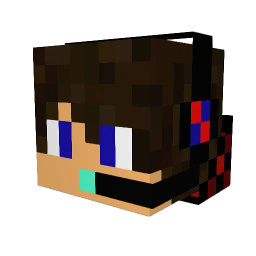 Blooper907 Minecraft avatar head, 3D render
