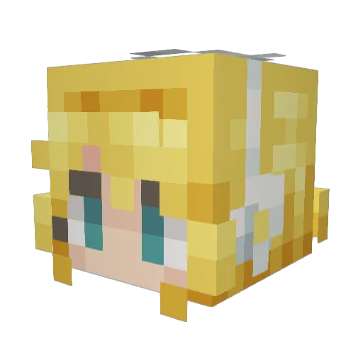 Bloopersfroggerz Minecraft avatar head, 3D render