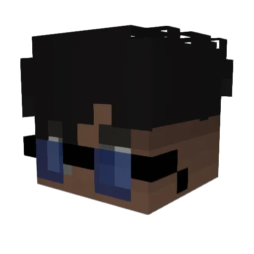 BloopiTv_ Minecraft avatar head, 3D render