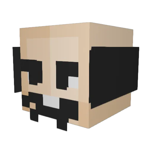 Bloopy999 Minecraft avatar head, 3D render