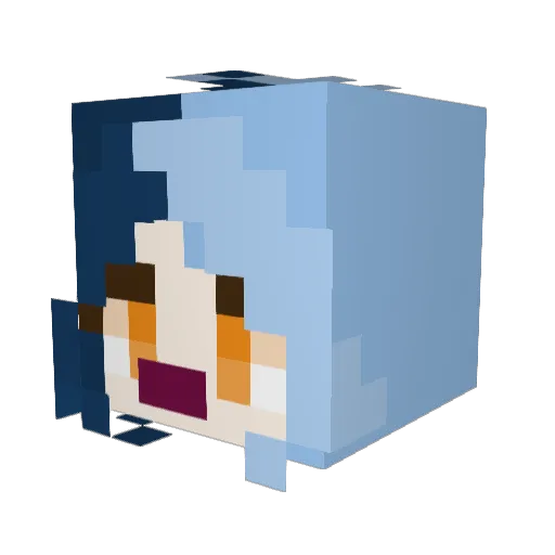 Bloorryvooid2 Minecraft avatar head, 3D render