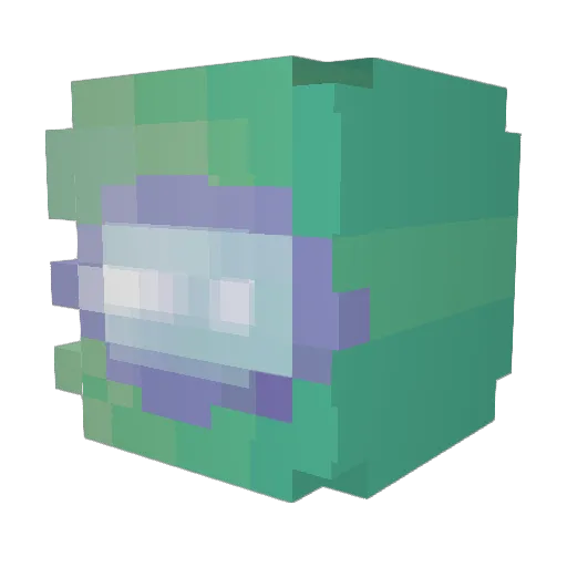 Blooscream Minecraft avatar head, 3D render