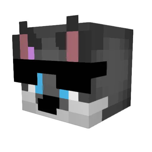 BlootBoot Minecraft avatar head, 3D render