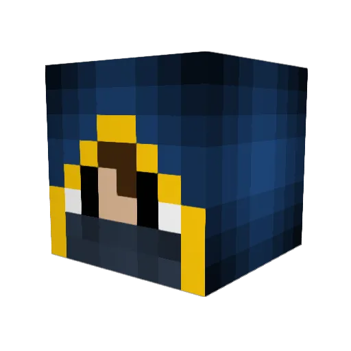 Bloothtooth Minecraft avatar head, 3D render