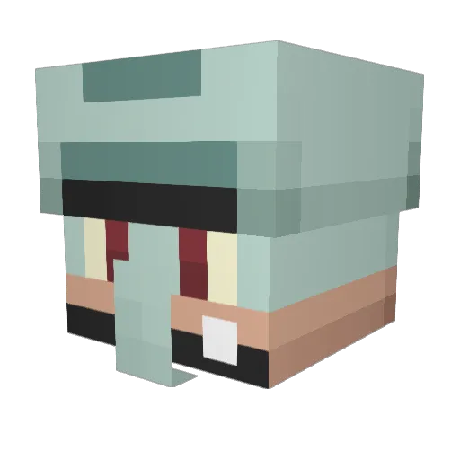 Blopblobb Minecraft avatar head, 3D render