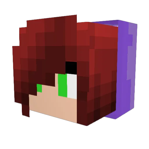 Blophos Minecraft avatar head, 3D render