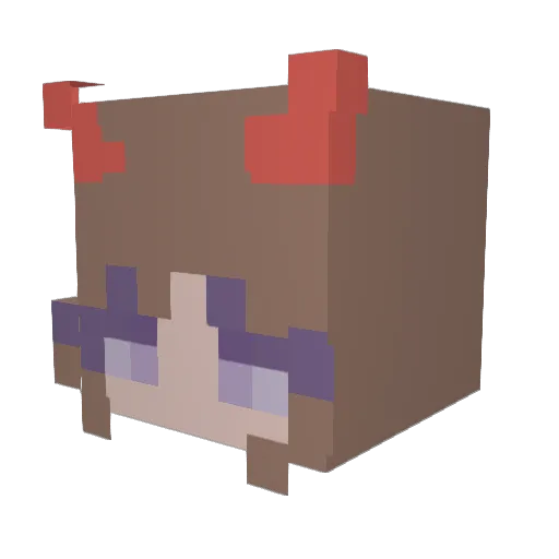 Blopie Minecraft avatar head, 3D render