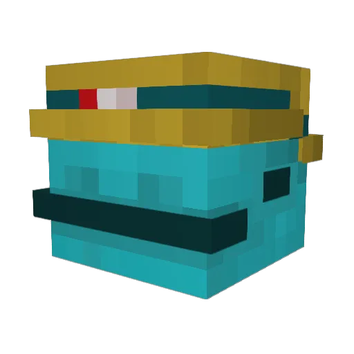 Blopolot Minecraft avatar head, 3D render