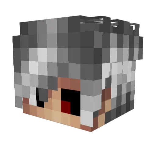 BloqX3 Minecraft avatar head, 3D render