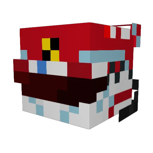 BlorboMode Minecraft avatar head, 3D render