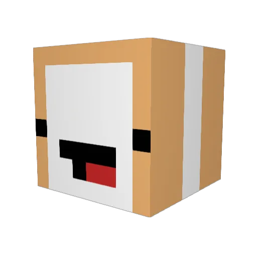Blorchie Minecraft avatar head, 3D render