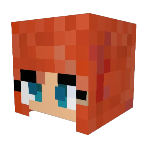 Blorpina Minecraft avatar head, 3D render
