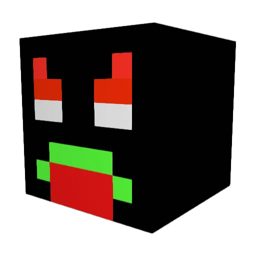 Blorpo Minecraft avatar head, 3D render