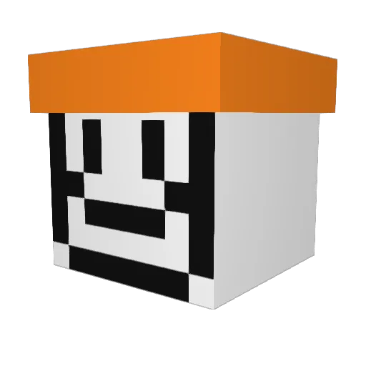 Blorrrg Minecraft avatar head, 3D render