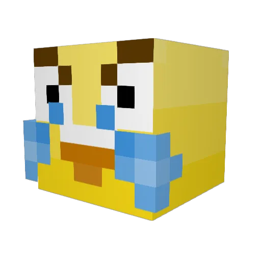 Blosh Minecraft avatar head, 3D render