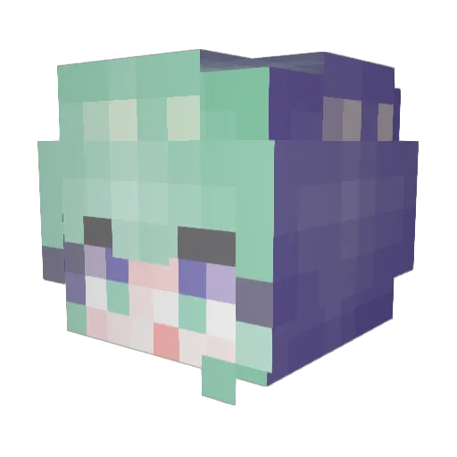 Blossom728 Minecraft avatar head, 3D render