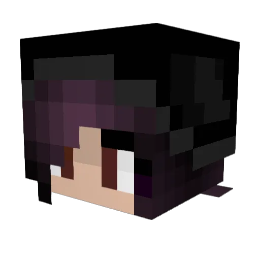 BlossomTT Minecraft avatar head, 3D render