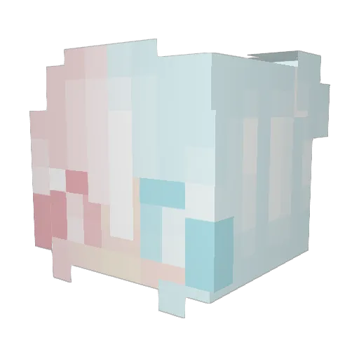 Blossomwing Minecraft avatar head, 3D render