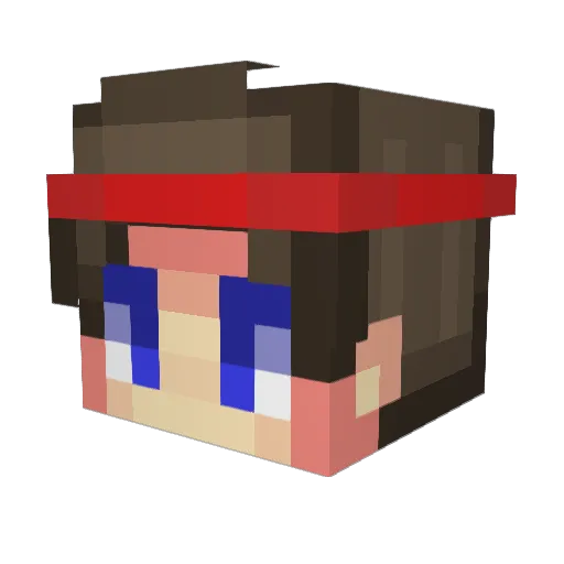 BlotYt Minecraft avatar head, 3D render
