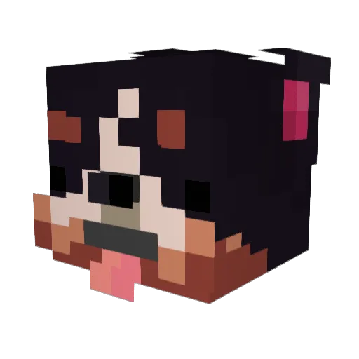 Blotek_ Minecraft avatar head, 3D render