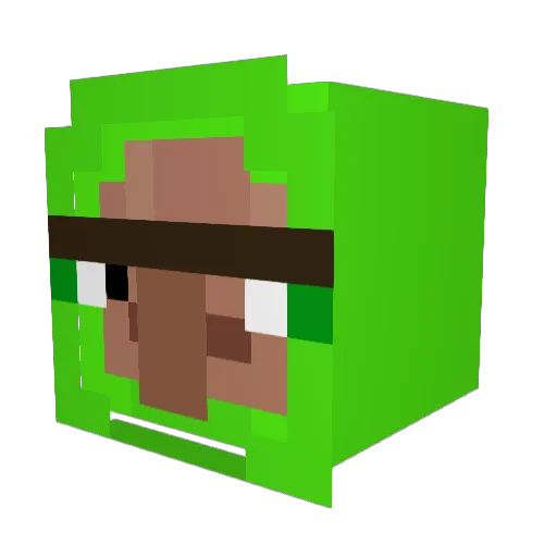 Blotekont Minecraft avatar head, 3D render