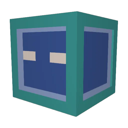 Blott Minecraft avatar head, 3D render