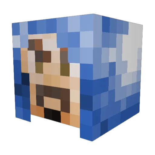 Blotty123 Minecraft avatar head, 3D render
