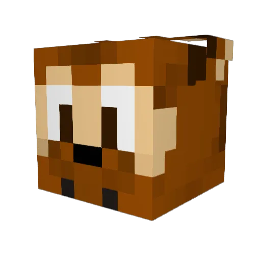 BlouBerryBomb Minecraft avatar head, 3D render
