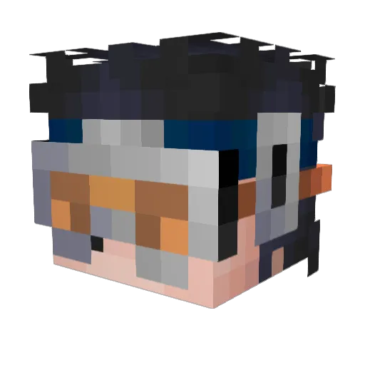 BloudBlazer Minecraft avatar head, 3D render