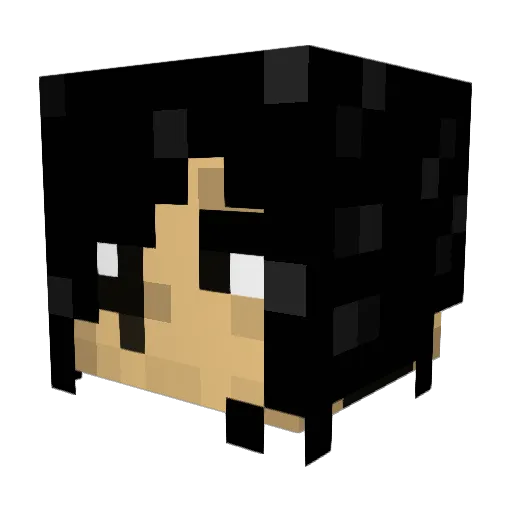 Bloudy92 Minecraft avatar head, 3D render