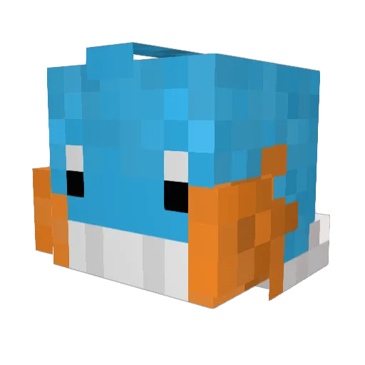 Bloukip Minecraft avatar head, 3D render