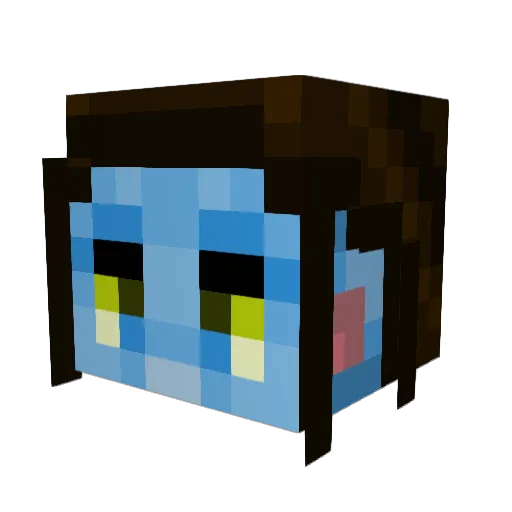 Blouko Minecraft avatar head, 3D render