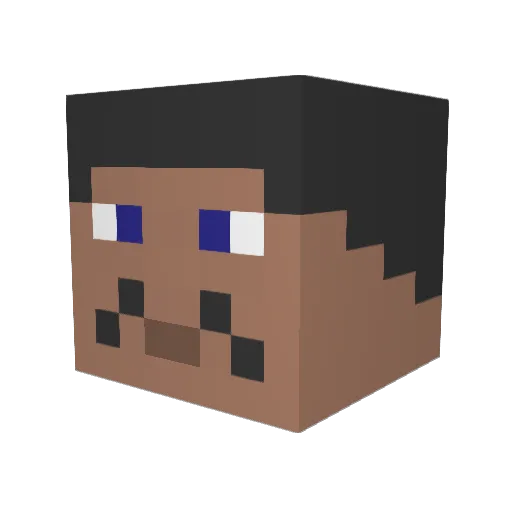 Blouts Minecraft avatar head, 3D render