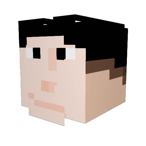 BlowMyStraw Minecraft avatar head, 3D render