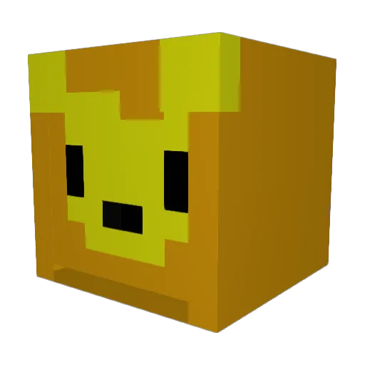 Blox Minecraft avatar head, 3D render