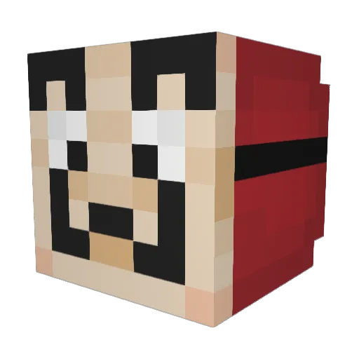 Bloxicz Minecraft avatar head, 3D render