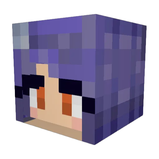 Bloxiie Minecraft avatar head, 3D render