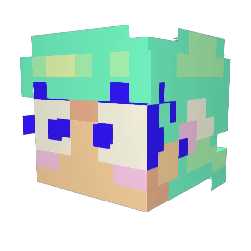 Bloxxer54 Minecraft avatar head, 3D render