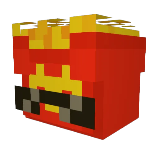 Bloyo Minecraft avatar head, 3D render