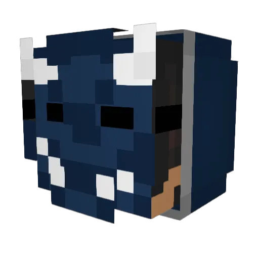 Blque_ Minecraft avatar head, 3D render
